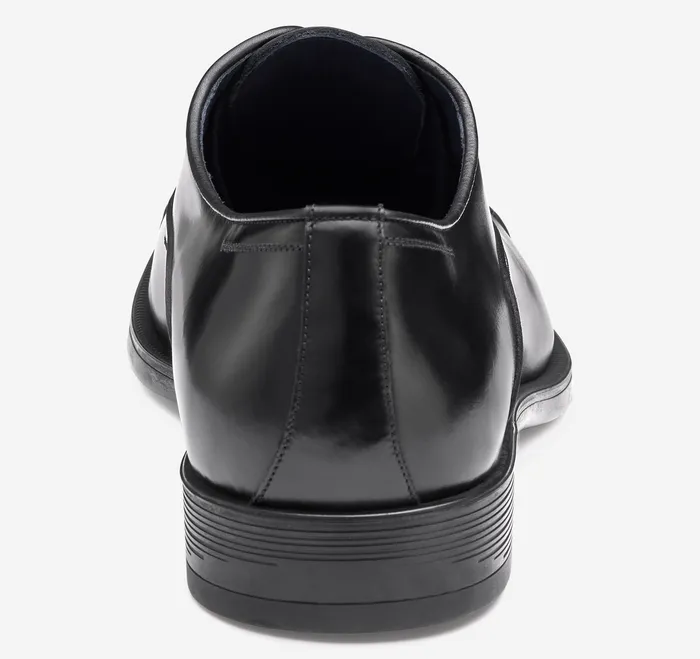 Flynch Cap Toe Black Italian Calfskin Dress Shoes Johnston and Murphy Men