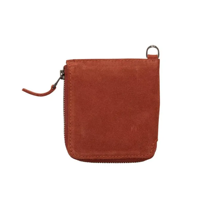 Folk Clothing Bags and Wallets Zip Wallet 8211 Red Suede 8211 Mens