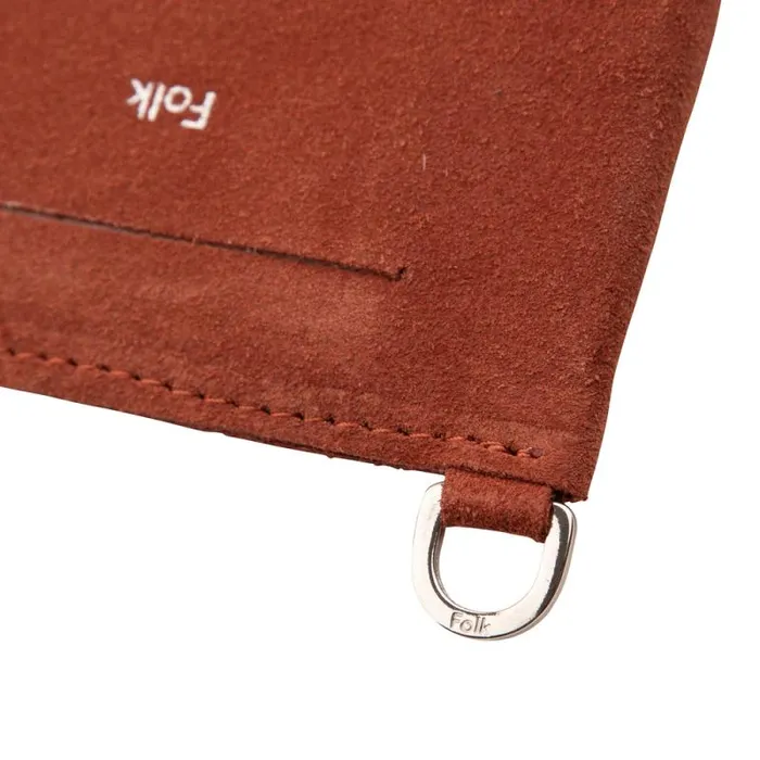 Folk Clothing Bags and Wallets Zip Wallet 8211 Red Suede 8211 Mens