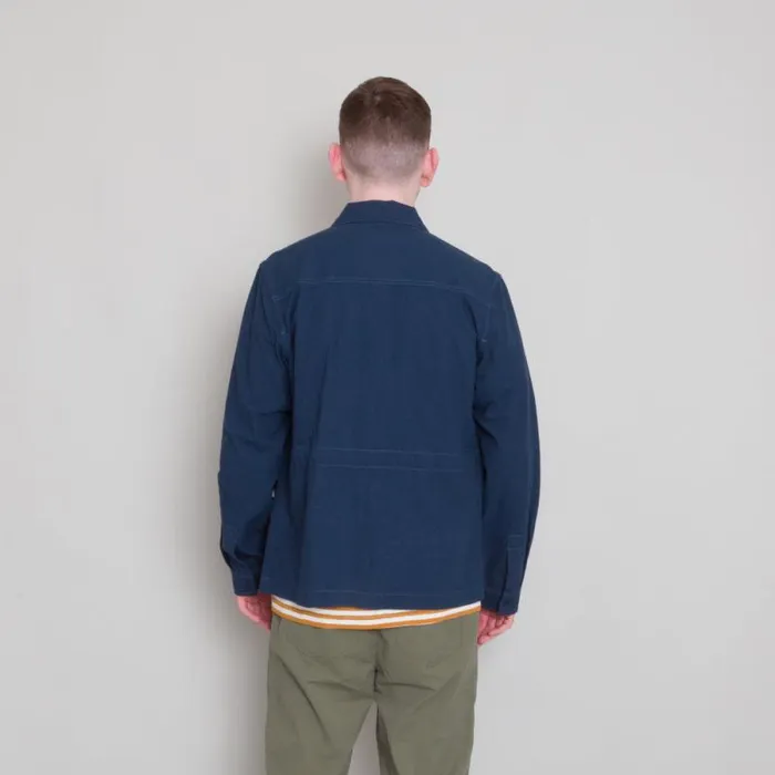 Folk Clothing Outerwear Assembly Jacket 8211 Ash Navy Crinkle 8211 Mens