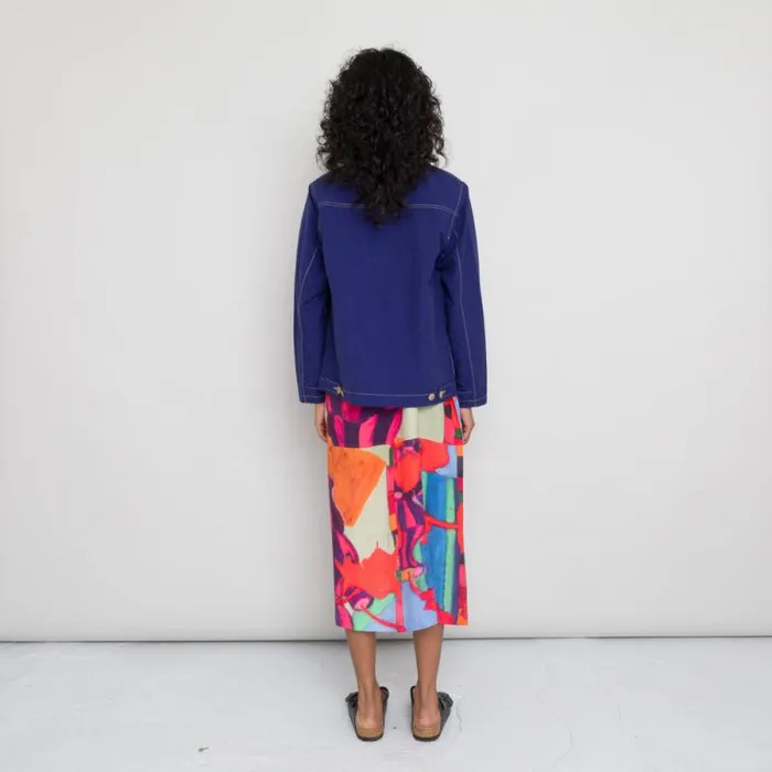 Folk Clothing Outerwear Prism Jacket 8211 Mid Blue 8211 Womens