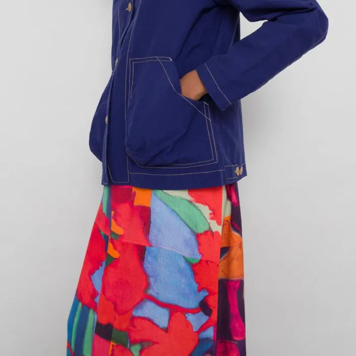 Folk Clothing Outerwear Prism Jacket 8211 Mid Blue 8211 Womens