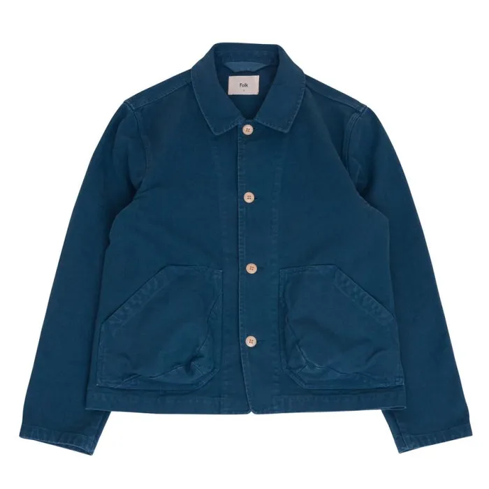 Folk Clothing Outerwear Prism Jacket 8211 Ocean Blue Canvas 8211 Mens