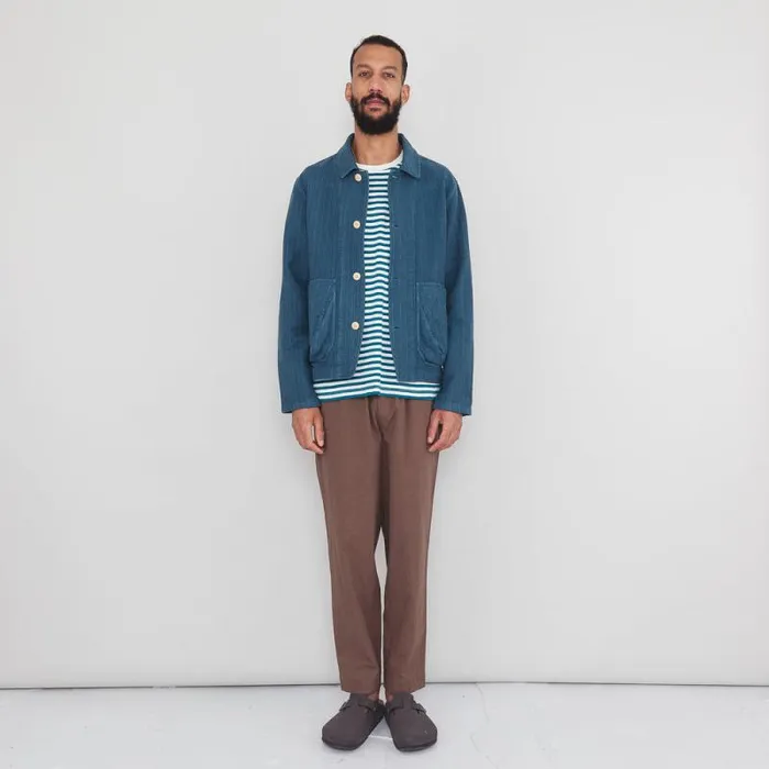 Folk Clothing Outerwear Prism Jacket 8211 Ocean Blue Canvas 8211 Mens