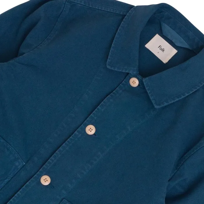 Folk Clothing Outerwear Prism Jacket 8211 Ocean Blue Canvas 8211 Mens