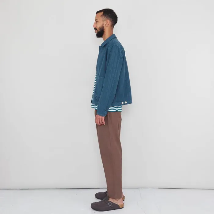 Folk Clothing Outerwear Prism Jacket 8211 Ocean Blue Canvas 8211 Mens
