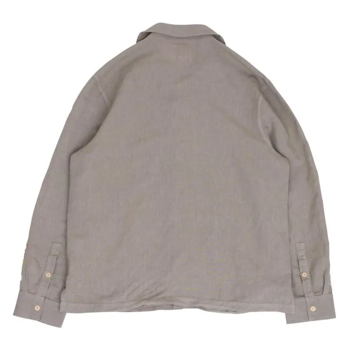 Folk Clothing Shirts LS Soft Collar Shirt 8211 Olive Sun Embroidery DP 8211 Mens