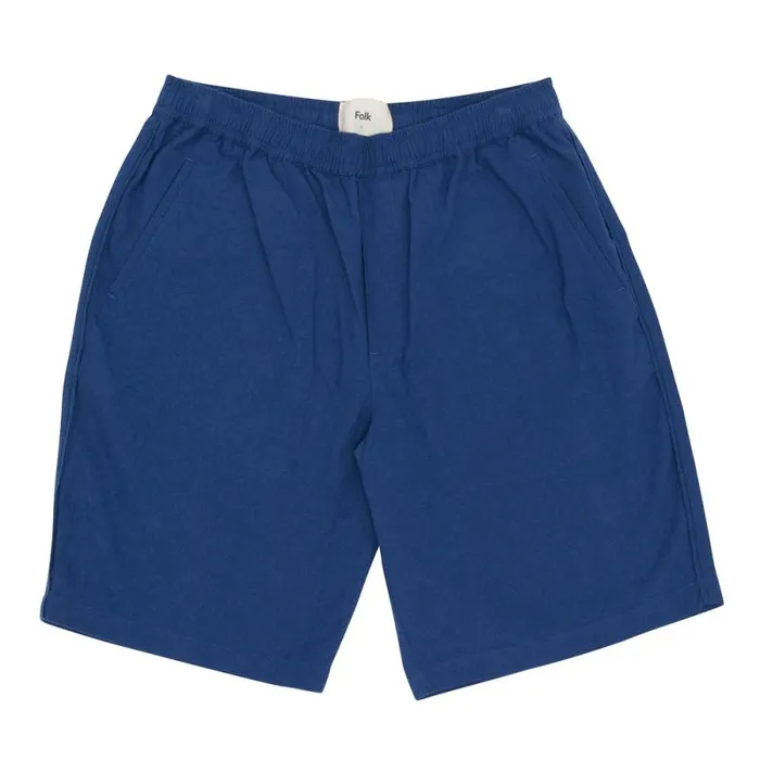Folk Clothing Shorts Assembly Short 8211 Blue Crinkle 8211 Mens