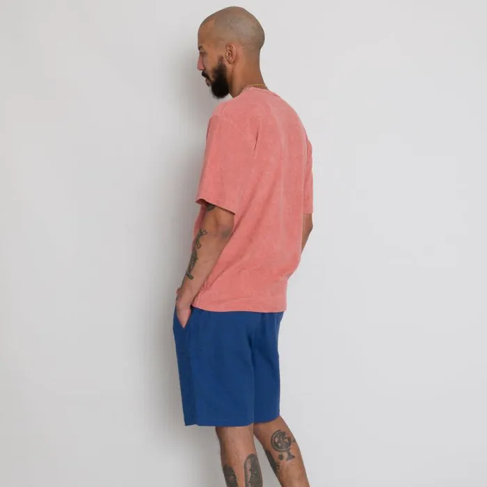 Folk Clothing Shorts Assembly Short 8211 Blue Crinkle 8211 Mens