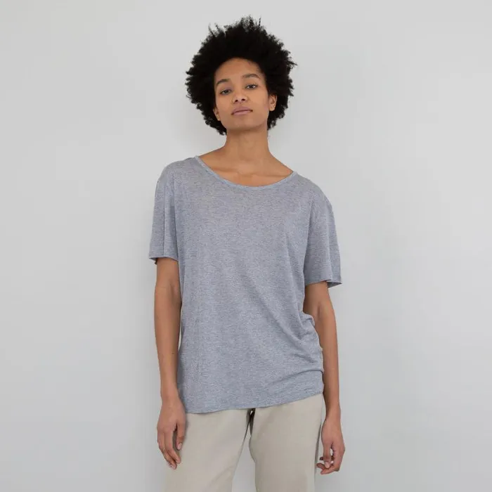 Folk Clothing TShirts Slouch Tee 8211 Grey Melange 8211 Womens
