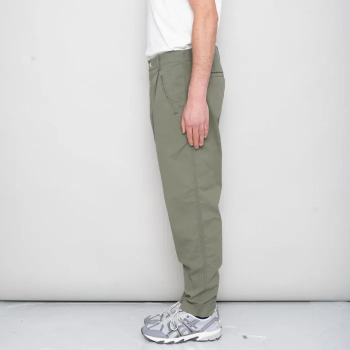 Folk Clothing Trousers Assembly Pant 8211 Olive Seersucker 8211 Mens