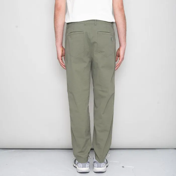 Folk Clothing Trousers Assembly Pant 8211 Olive Seersucker 8211 Mens
