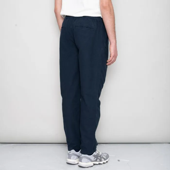 Folk Clothing Trousers Cotton Linen Trouser Drawcord 8211 Navy 8211 Mens