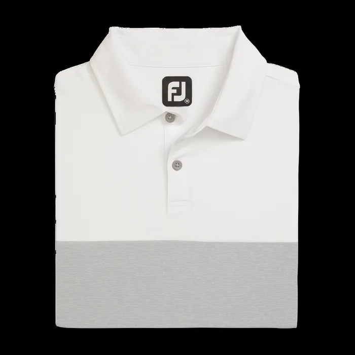 FootJoy Shirts Men Tonal Block Lisle White