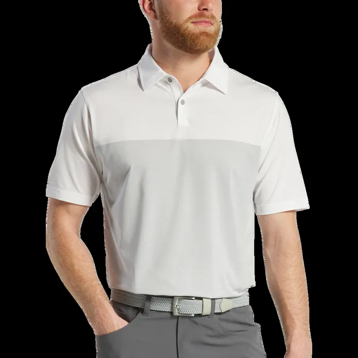 FootJoy Shirts Men Tonal Block Lisle White