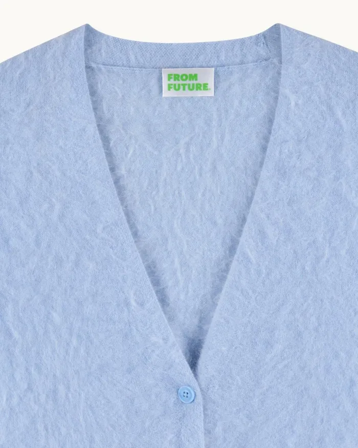 From Future Cashmere Sweaters Women Brushed Cardigan Sweater Baby Blue
