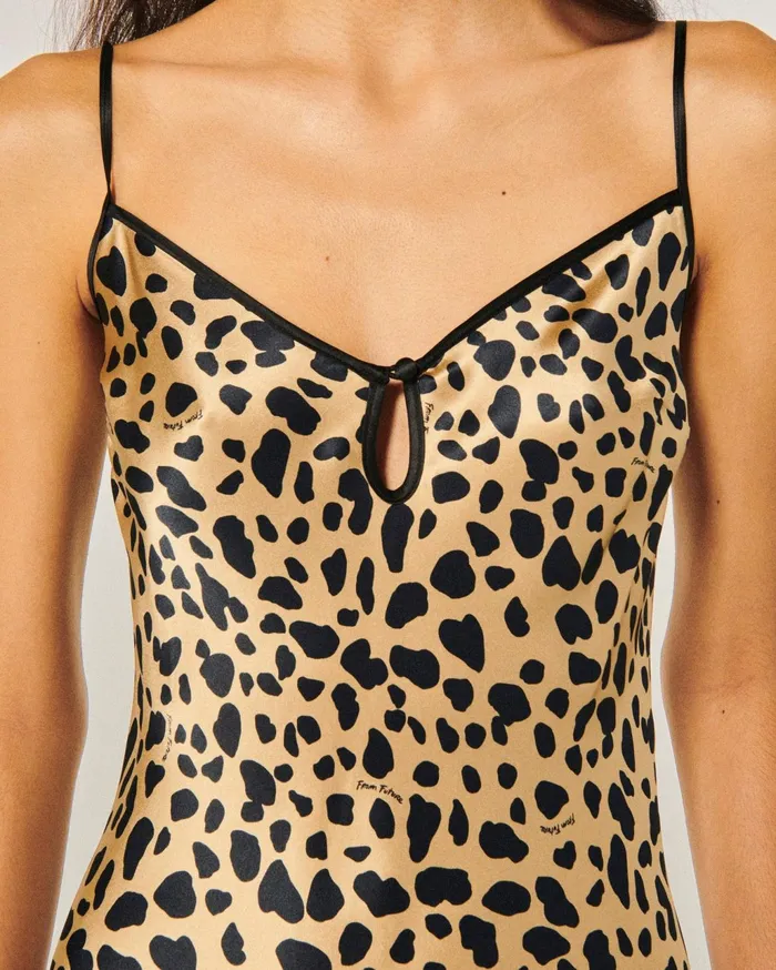 From Future Dresses and Jumpsuits Women Giula Long Strap Dress Natural Animal