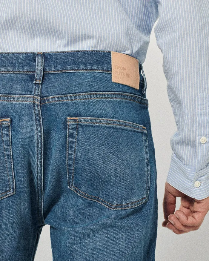 From Future Jeans Men Skinny John Jeans Dark Blue