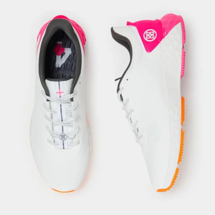 GFORE Golf Shoes Men MG4 CONTRAST GOLF SHOE Knockout Pink Shocking Orange GFORE Golf Shoes Men MG4 CONTRAST GOLF SHOE Knockout Pink Shocking Orange