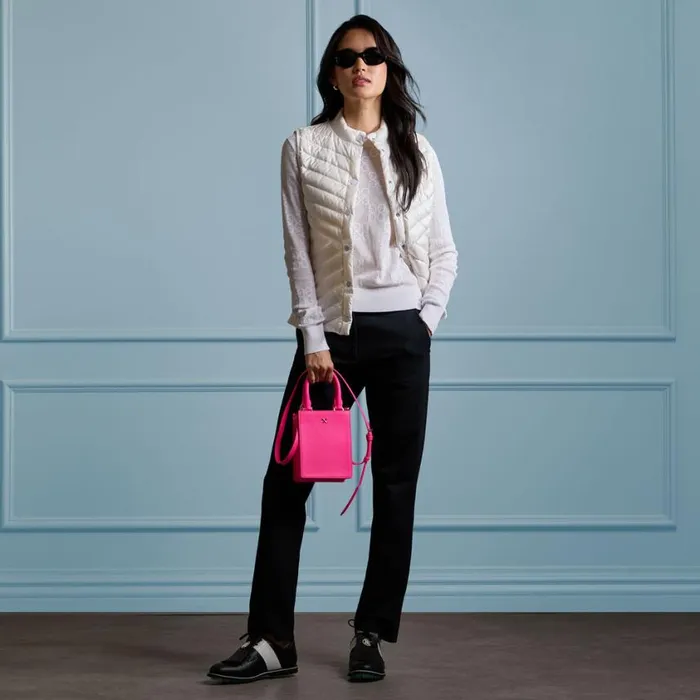 GFORE Handbags and Luggage Women METAL TEES LEATHER MINI TOTE Knockout Pink GFORE Handbags and Luggage Women METAL TEES LEATHER MINI TOTE Knockout Pink