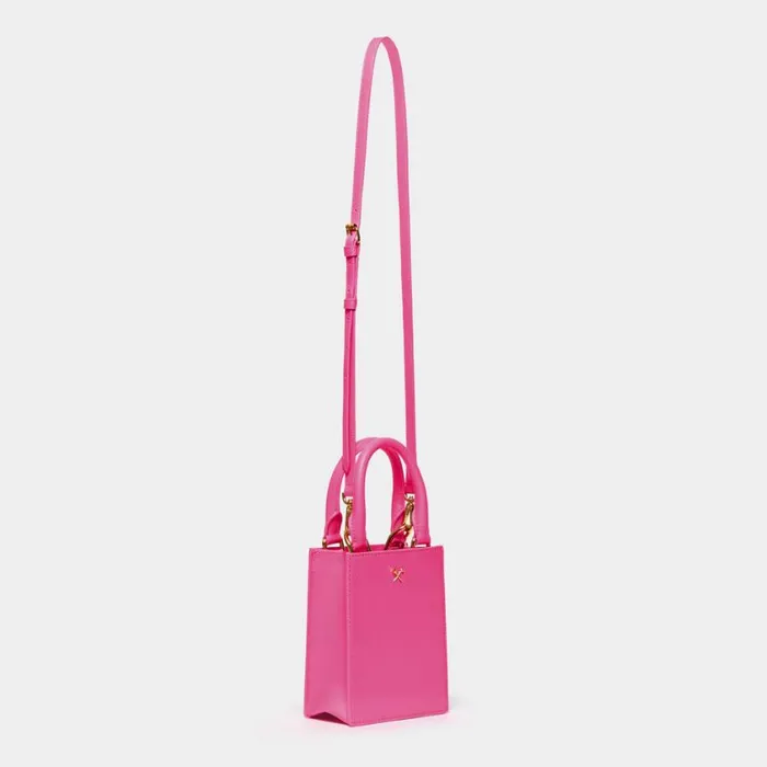 GFORE Handbags and Luggage Women METAL TEES LEATHER MINI TOTE Knockout Pink GFORE Handbags and Luggage Women METAL TEES LEATHER MINI TOTE Knockout Pink