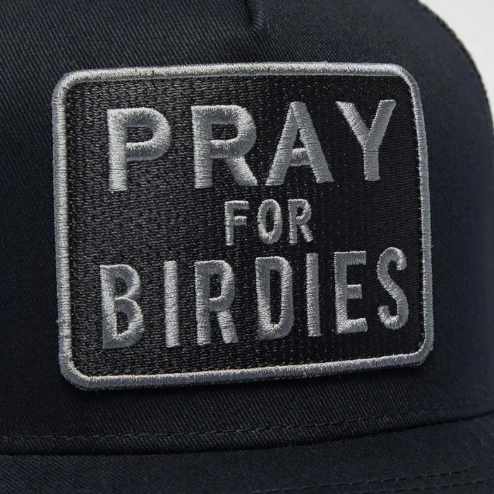 GFORE Hats Men PRAY FOR BIRDIES COTTON TWILL TRUCKER HAT Onyx