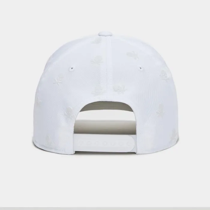GFORE Hats Men SKULLS and STRIPES STRETCH TWILL SNAPBACK HAT Snow