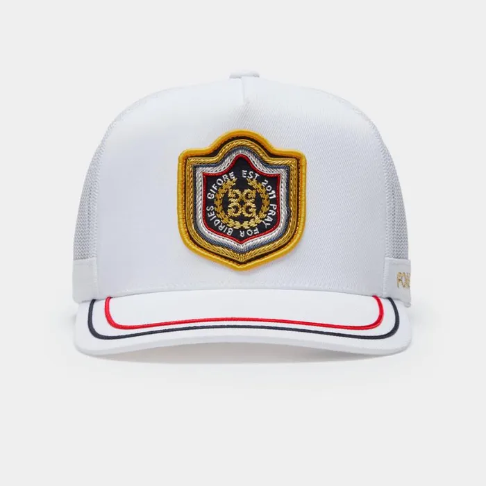 GFORE Hats MenWomen BULLION STRETCH TWILL TALL TRUCKER HAT Snow