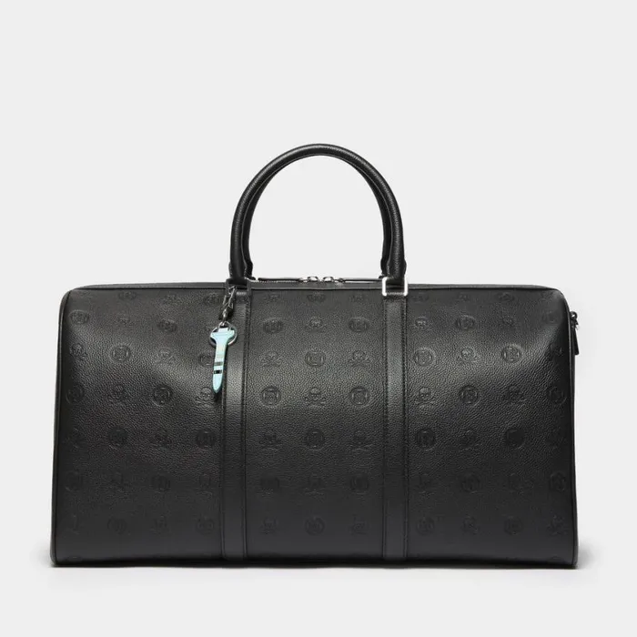 GFORE Luggage and Bags MenWomen EMBOSSED SKULL and TEES LEATHER WEEKENDER Onyx
