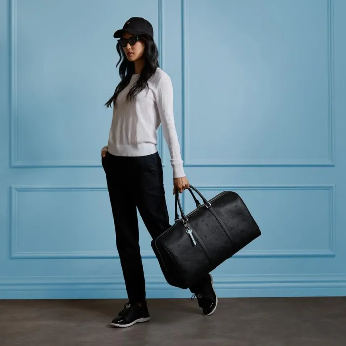 GFORE Luggage and Bags MenWomen EMBOSSED SKULL and TEES LEATHER WEEKENDER Onyx GFORE Luggage and Bags MenWomen EMBOSSED SKULL and TEES LEATHER WEEKENDER Onyx