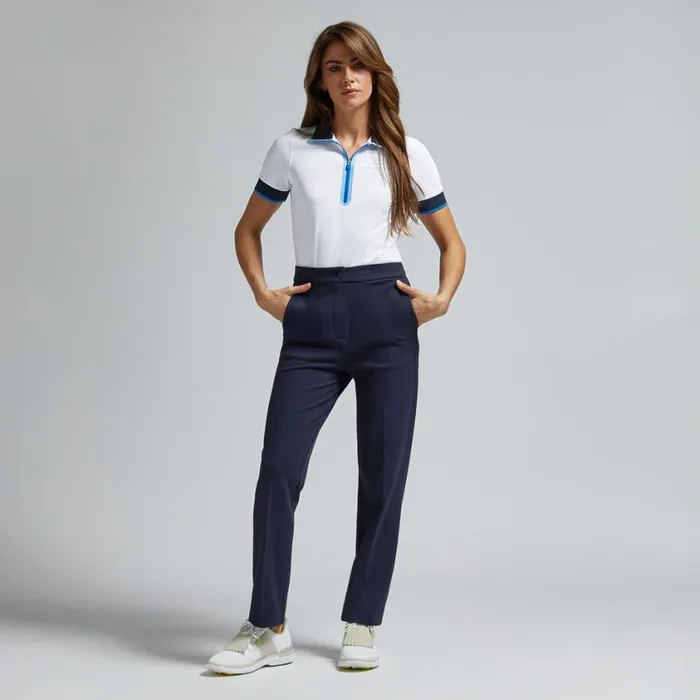 GFORE Polos and Shirts Women CONTRAST QUARTER ZIP TECH PIQU POLO Snow GFORE Polos and Shirts Women CONTRAST QUARTER ZIP TECH PIQU POLO Snow