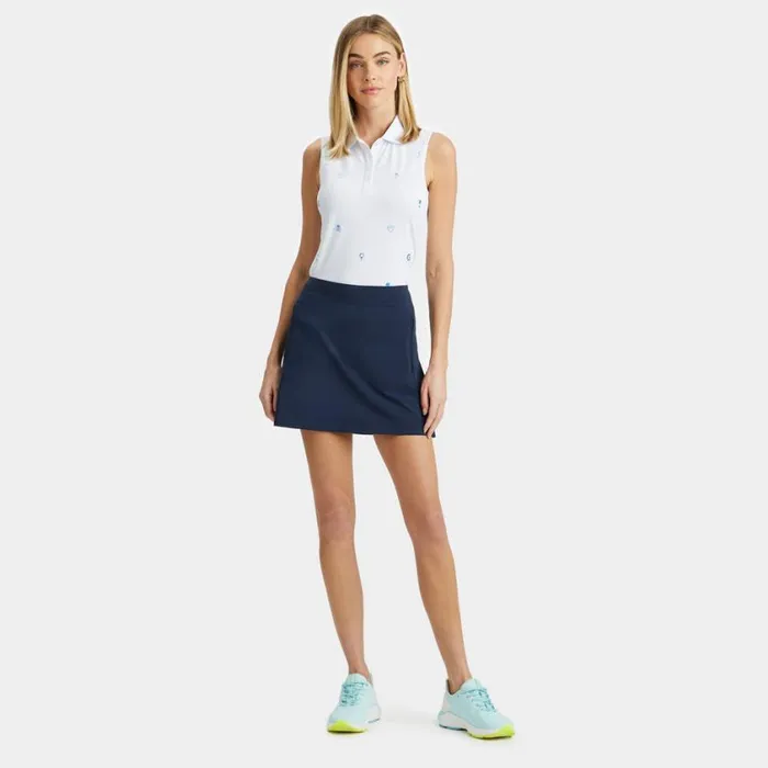 GFORE Polos and Shirts Women EMBROIDERED ICON TECH PIQU SLEEVELESS POLO Snow