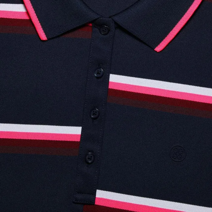GFORE Polos and Shirts Women OFFSET STRIPE TECH PIQU POLO Twilight GFORE Polos and Shirts Women OFFSET STRIPE TECH PIQU POLO Twilight