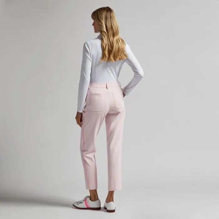 GFORE Polos and Shirts Women RIBBED TECH NYLON LONG SLEEVE POLO Snow