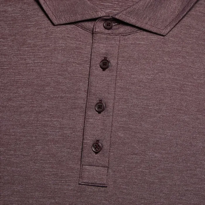 GFORE Polos Men RIB GUSSET LONG SLEEVE MLANGE ICE NYLON SUN SHIRT Heather Port