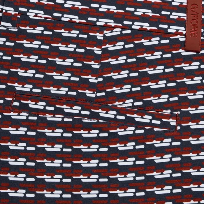 GFORE Shorts Men BRICK STRIPE MAVERICK 4WAY STRETCH SHORT Cabernet