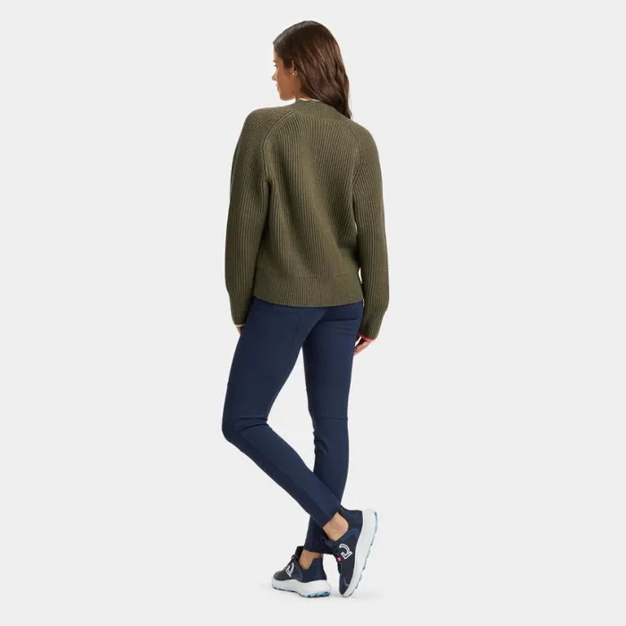 GFORE Sweaters Women CHUNKY RIB MERINO WOOL RELAXED FIT V NECK SWEATER Isle