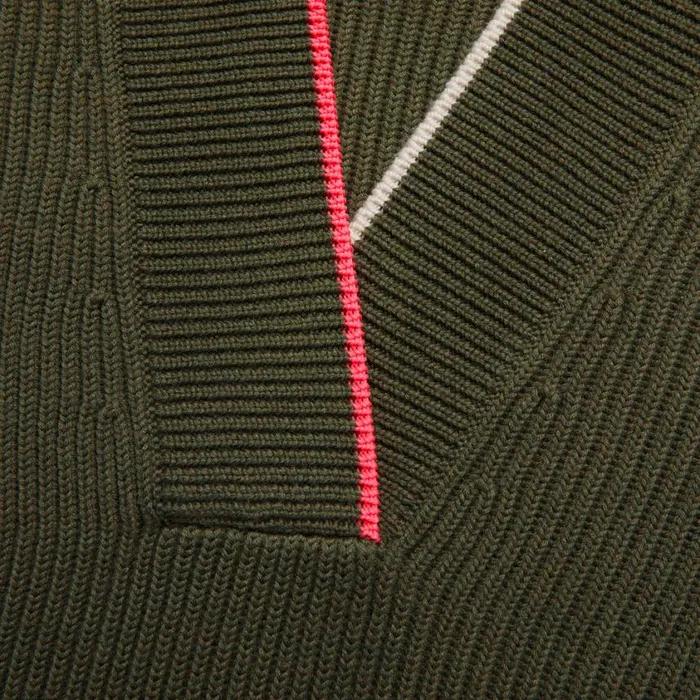 GFORE Sweaters Women CHUNKY RIB MERINO WOOL RELAXED FIT V NECK SWEATER Isle