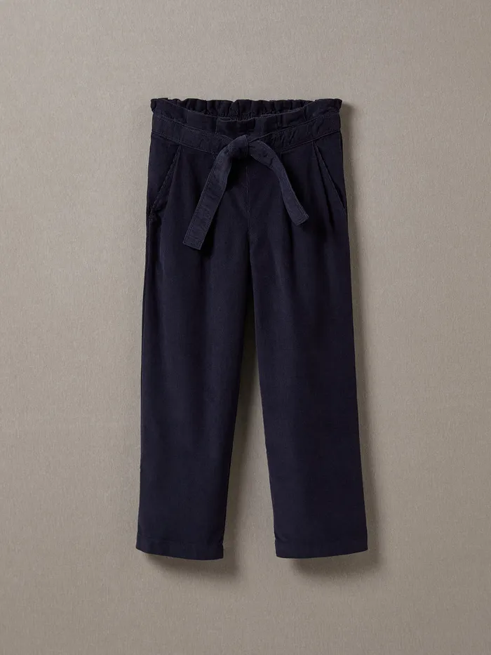 Girls Cyrillus Clothing Corduroy WideLeg Trousers Marine