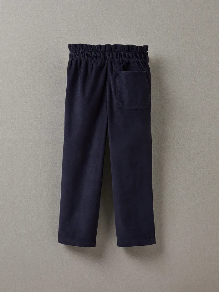 Girls Cyrillus Clothing Corduroy WideLeg Trousers Marine