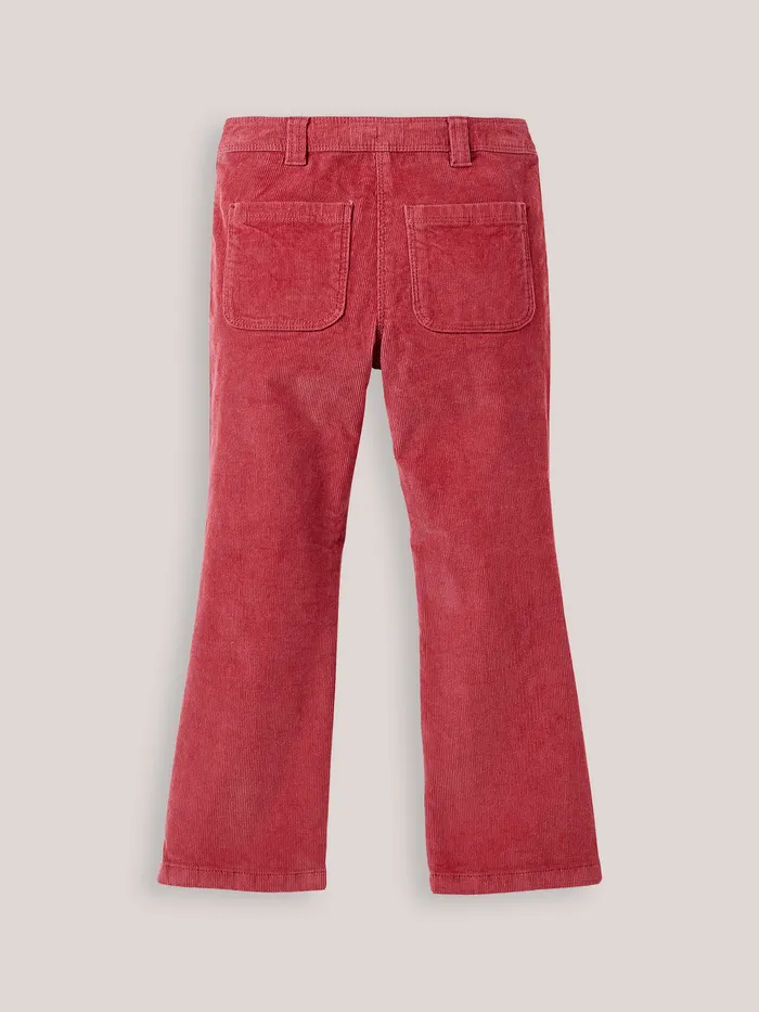 Girls Cyrillus Clothing Flared Corduroy Trousers Rose Bubble