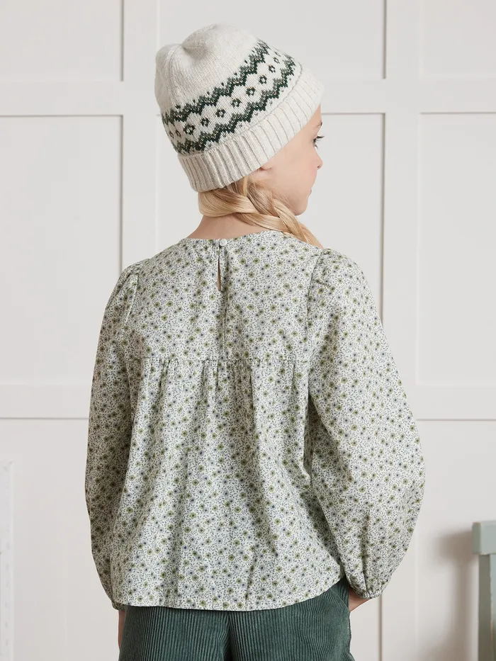 Girls Cyrillus Clothing Marguerite Print Blouse
