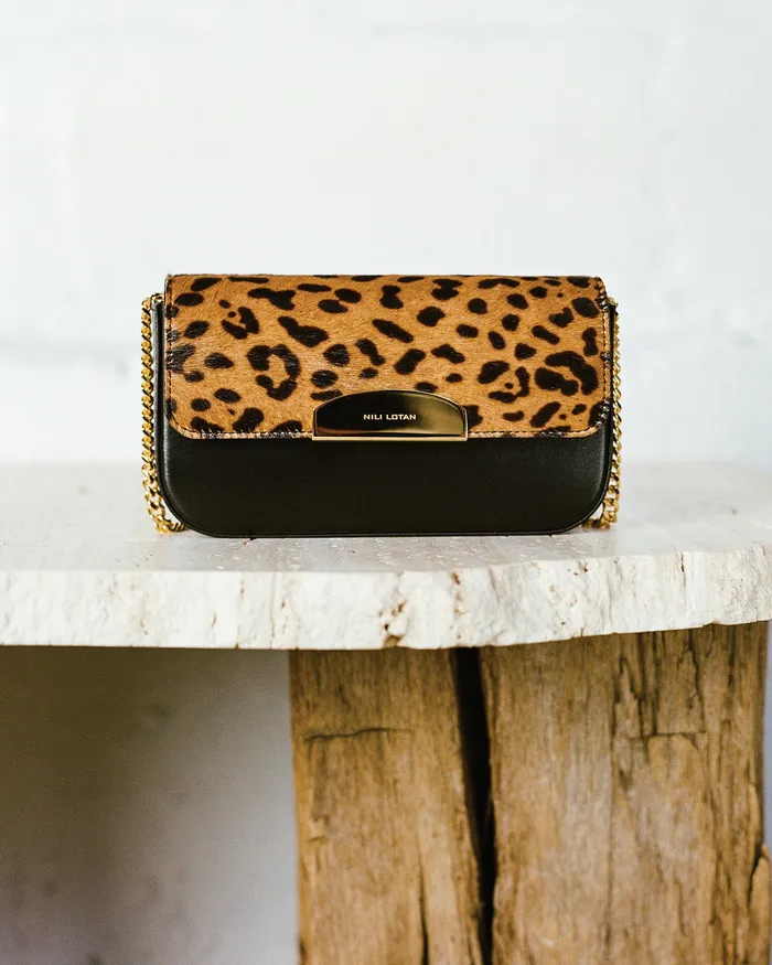 Handbags Women LE MIA CHAIN BAG Leopard Print Nili Lotan