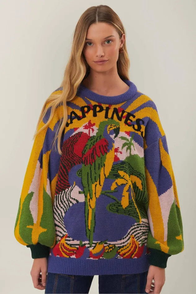 Happiness Sweater Women Farm Rio Sweaters and Sweatshirts