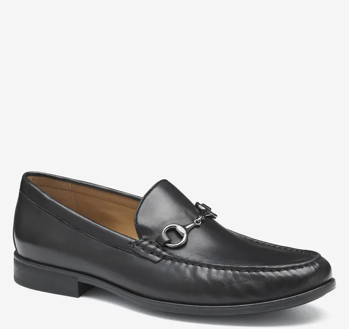 Harrison Bit Loafer Black Glove Leather Men SlipOns and Loafers Johnston and Murphy