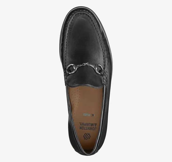 Harrison Bit Loafer Black Glove Leather Men SlipOns and Loafers Johnston and Murphy