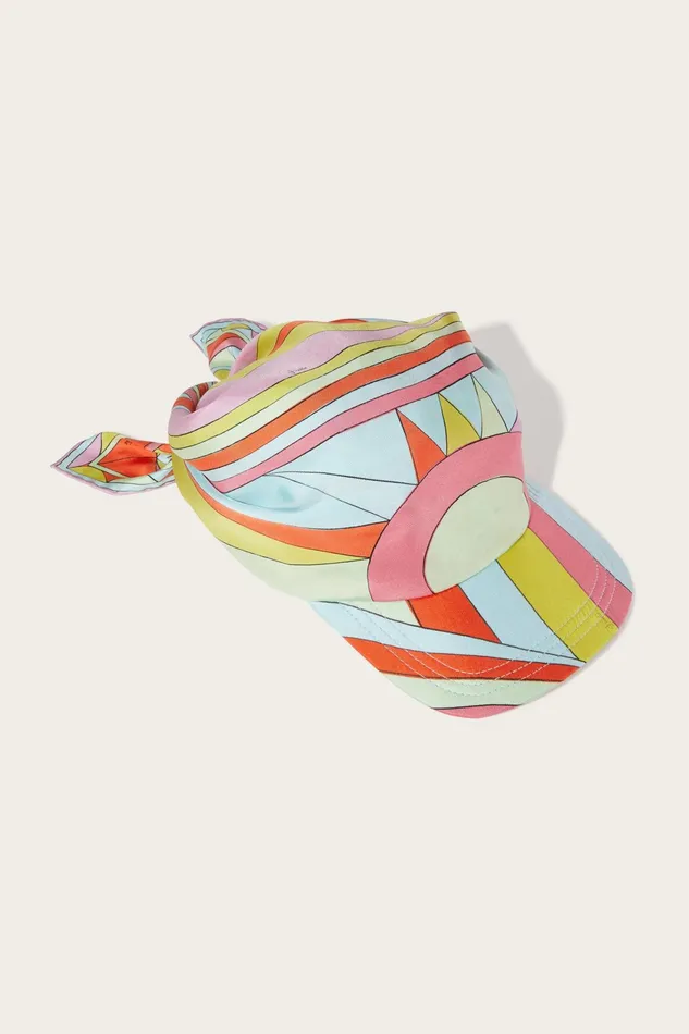 Hats And Hair Accessories Women PUCCI Cigni And IridePrint SilkTwill Cap
