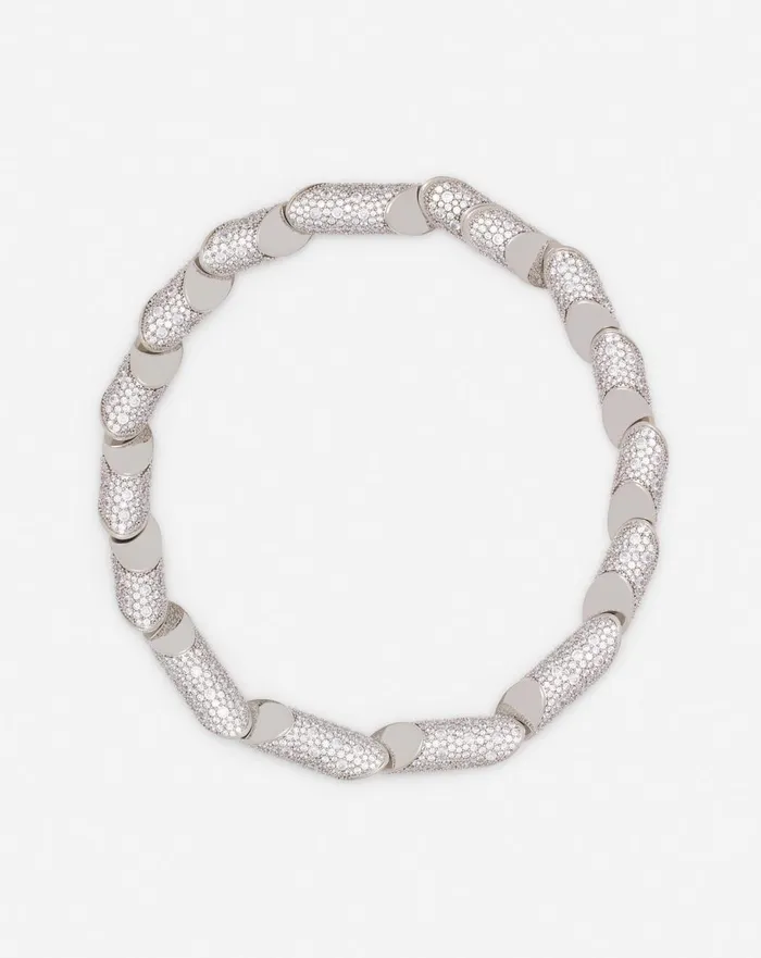 Haute Squence Rhinestone Necklace Silvercrystal Women Lanvin Jewelry