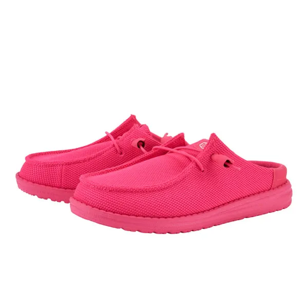 heydude Mules Apparel Wendy Slip Mono Electric Pink