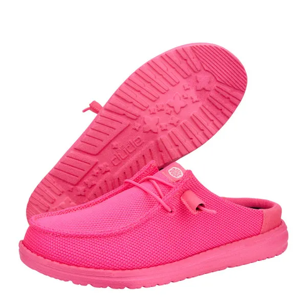 heydude Mules Apparel Wendy Slip Mono Electric Pink